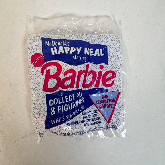 1990 McDonalds Barbie Happy Meal Toys Lot of 5 Sealed Vtg Figures Cake Toppers - Picture 11 of 14